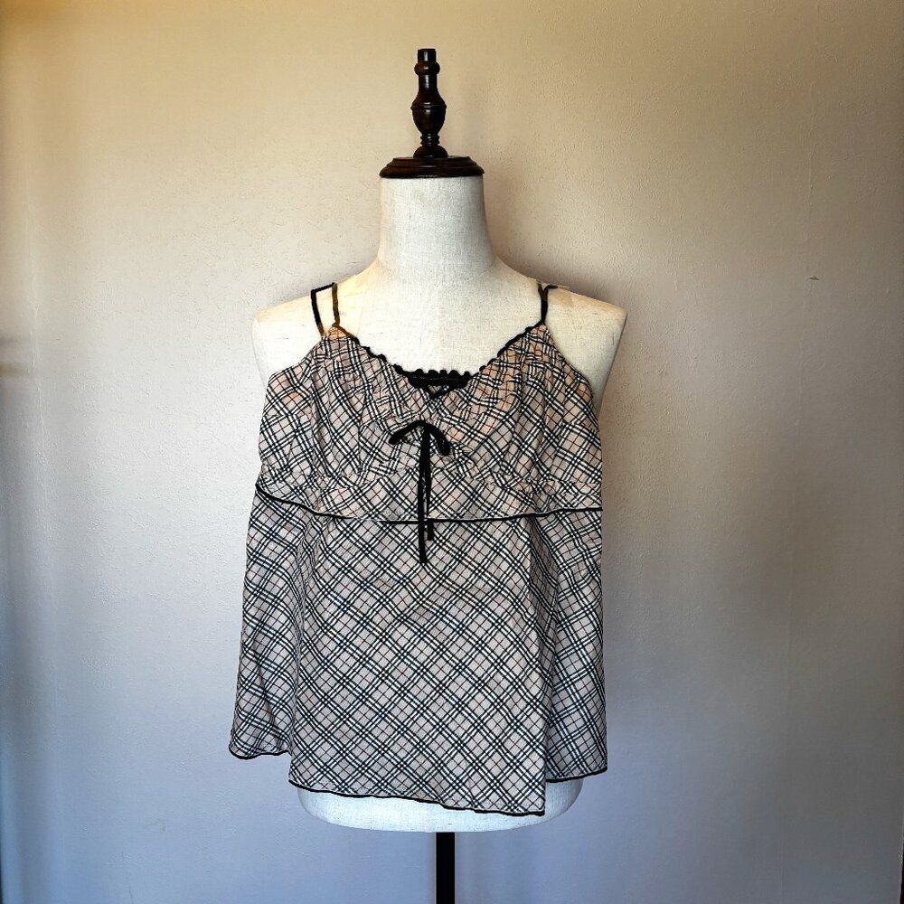 Burberry Blue Label Women’s Check Cami Top Size 38 (US 4/6)
